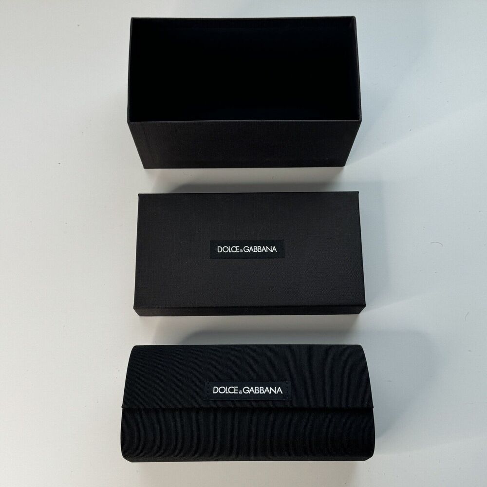 DOLCE & GABBANA Velvet Empty Box Lid Case No Sunglasses Magnetic Hard Sunglass